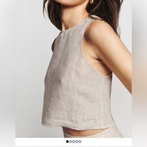 Reformation Jacinta Linen Top